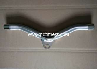China 460mm Gym Equipment Parts Silver Alloy Pull Handle Bars For Pulling / Pushing Exercise supplier
