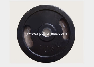 China 1.25kg - 25kg Gym Weight Plates , Black Rubber Barbell Weight Plates supplier