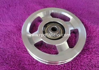 China Gym 89mm 114mm Wire Rope Pulley Wheels Polished supplier