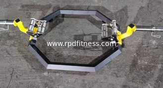 China Gym Hexagon Barbell Hard CR Plating / Heat Treatment Rotable Bars supplier