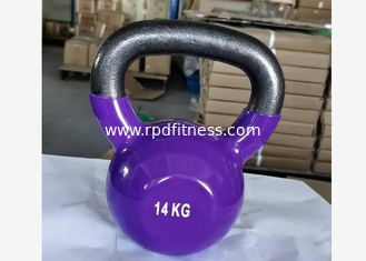 China Purple Gym Equipment Accessories 14kg Vinyl Kettlebell supplier